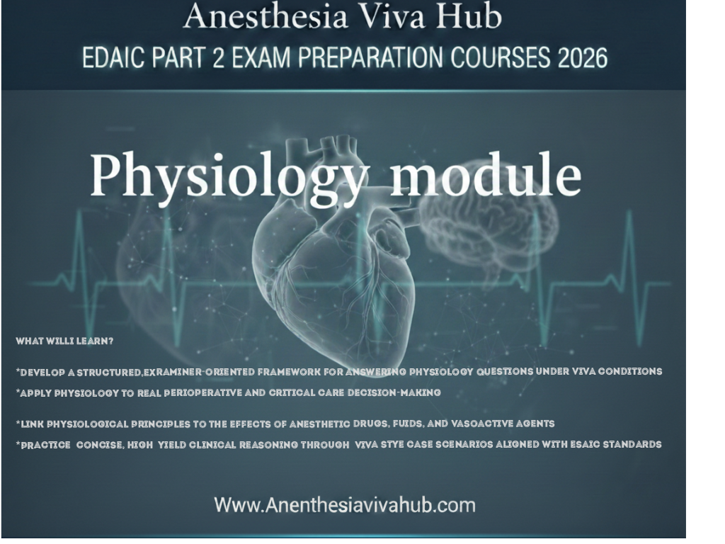 E-EDAIC PART 2 PREPARATION COURSE 2026(PHYSIOLOGY MODULE)