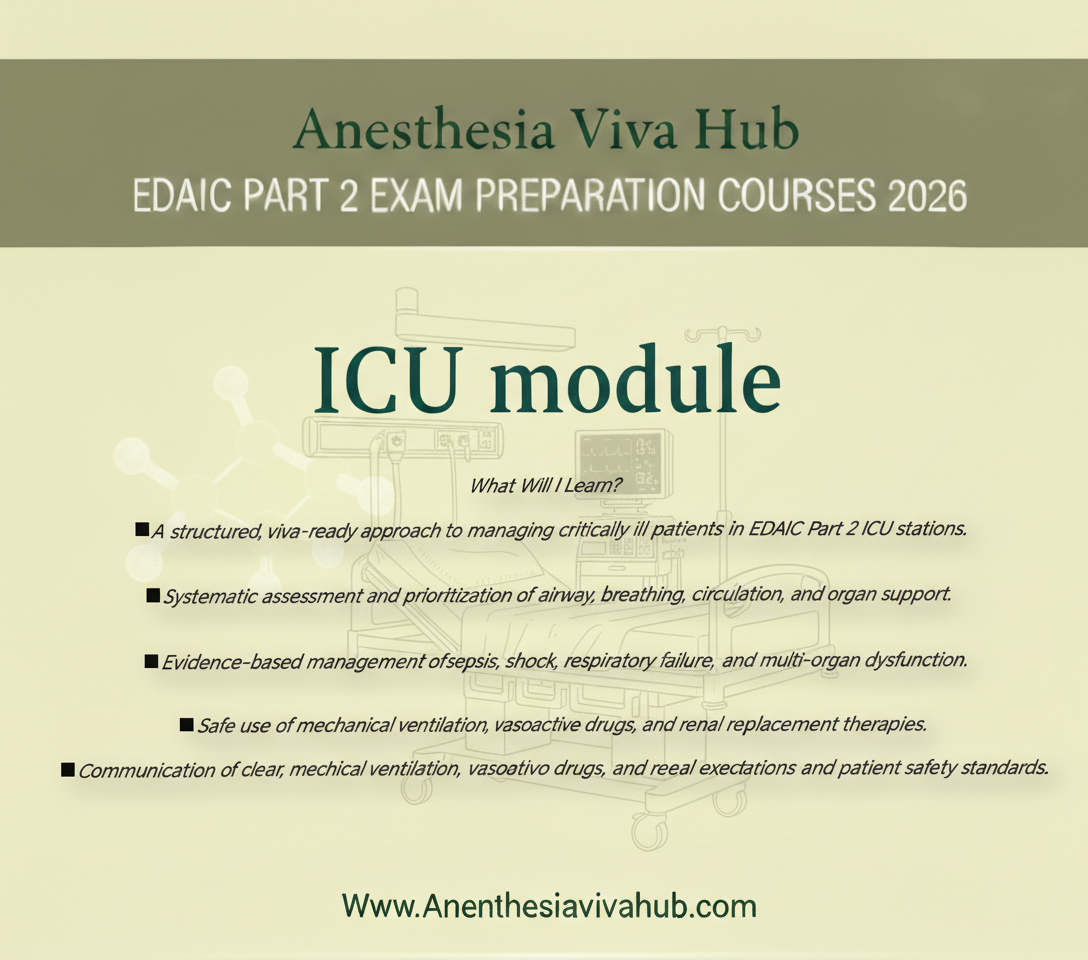 B.EDAIC PART 2 EXAM PREPARATION COURSE 2026 (ICU MODULE)